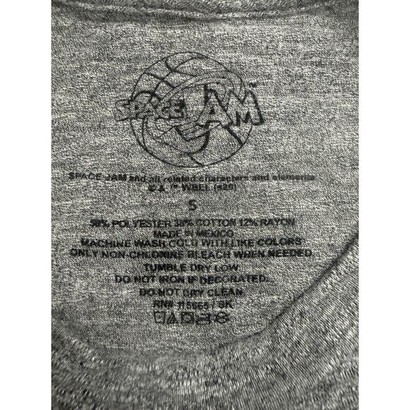 Space Jam Men’s Small Graphic Tee Tune Squad Basketball Vintage Style Gray - Picture 4 of 6